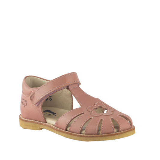 Arauto RAP Sommer sandal med udskåret blomst - Light Rose - Medium